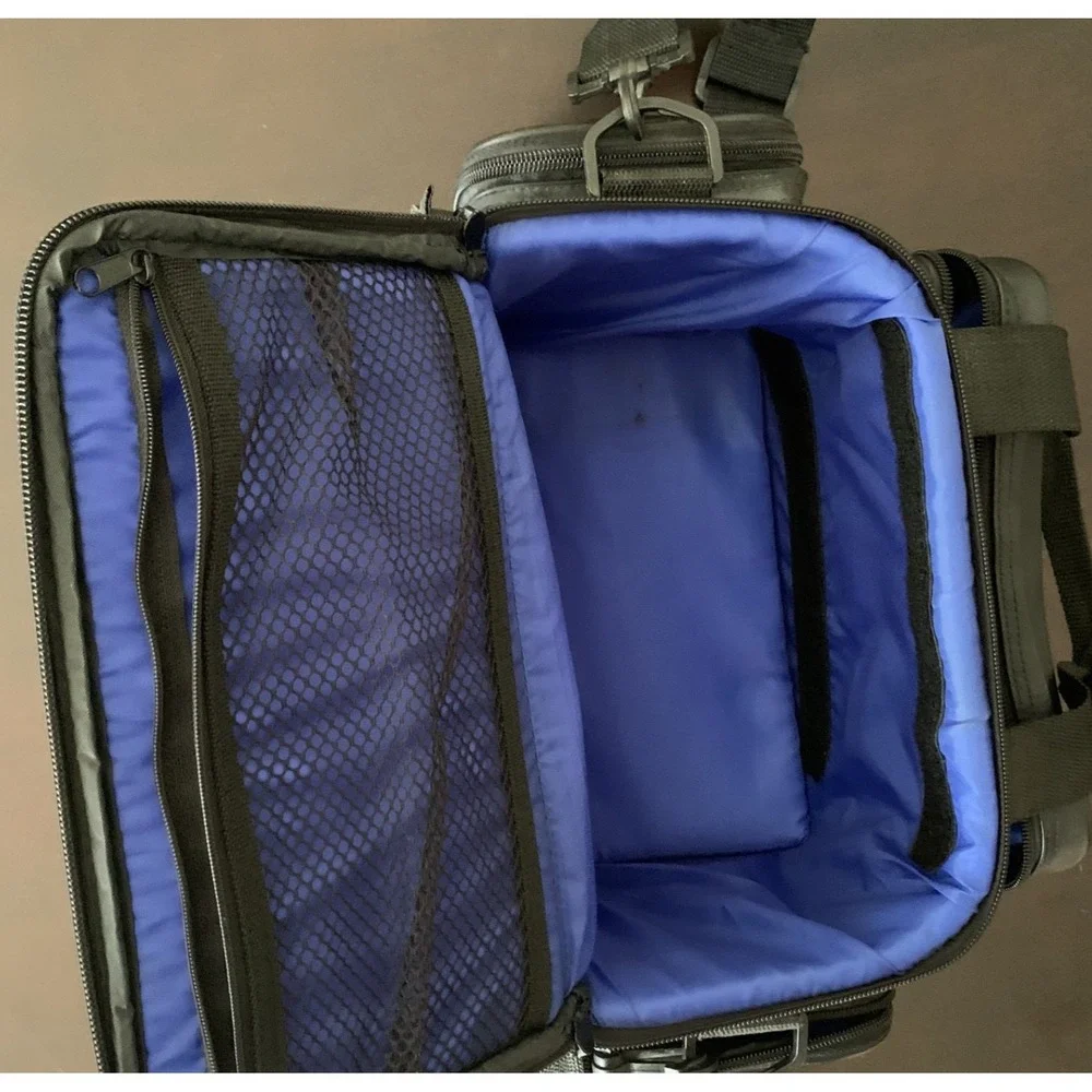 CBS Sports (Gold Embroidered) Branded Leather 3‎ Pocket Camera/Camcorder Bag